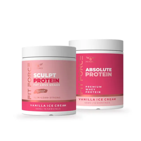 Fitforce Protein Power Stack: Sculpt Protein 450g and Absolute Protein 450g